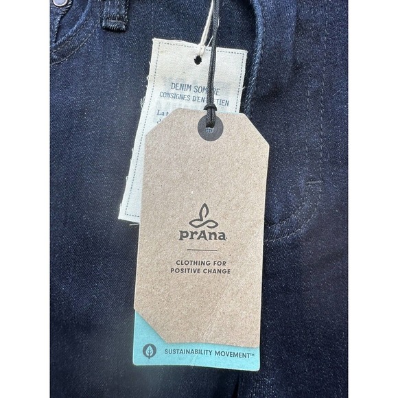 Prana Sienna Fitted True Blue Stretch Organic Tall Inseam 33" Size 8/29 NWT - Picture 11 of 12